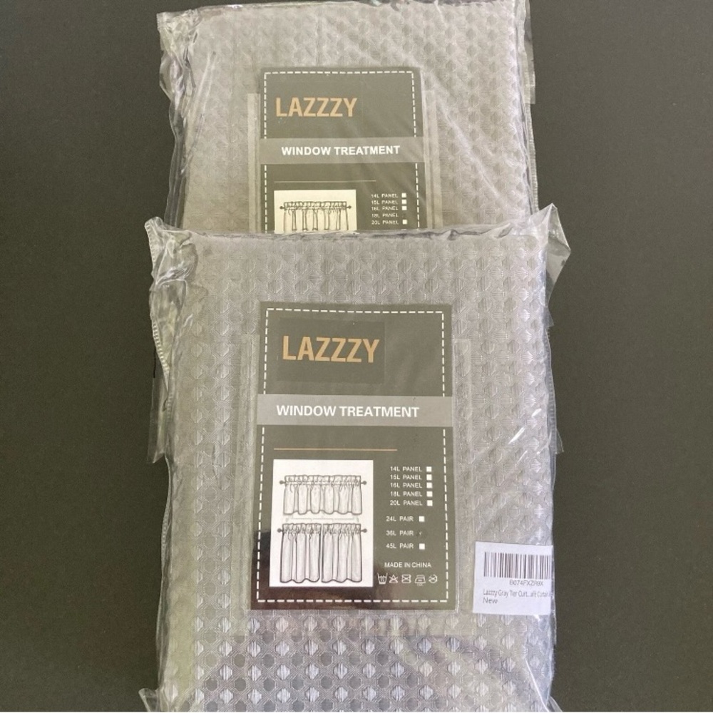 Lazzzy Window Treatment Curtain & Valence Set